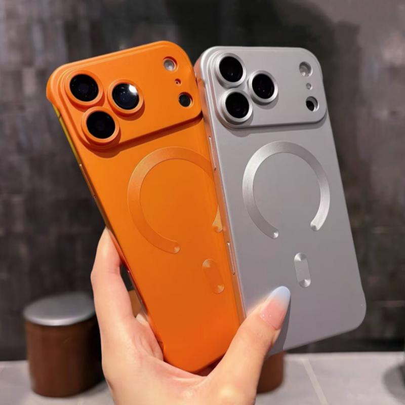 Prabangi metalizuota danga, padengta galvaniniu būdu, skirta Magsafe belaidžio įkrovimo dėklui iPhone 17 Air 16 15 14 13 12 11 Pro Max matinis PC berėmis dangtelis