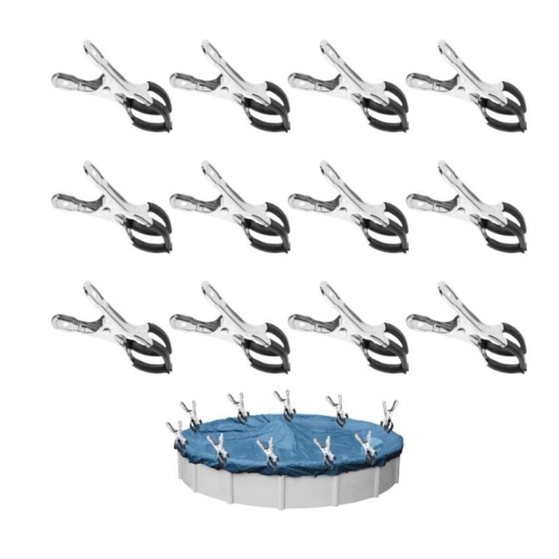 10Pcs Swimming Pool Cover Clip with Plastic Handles Heavy Duty Windproof Spring Clip for Outdoor Use Enduring