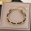 Meichen 18k Gold Non-Fading Titanium Steel Women's Fashion Bracelets - Simple, Versatile, Trendy European and American Style.