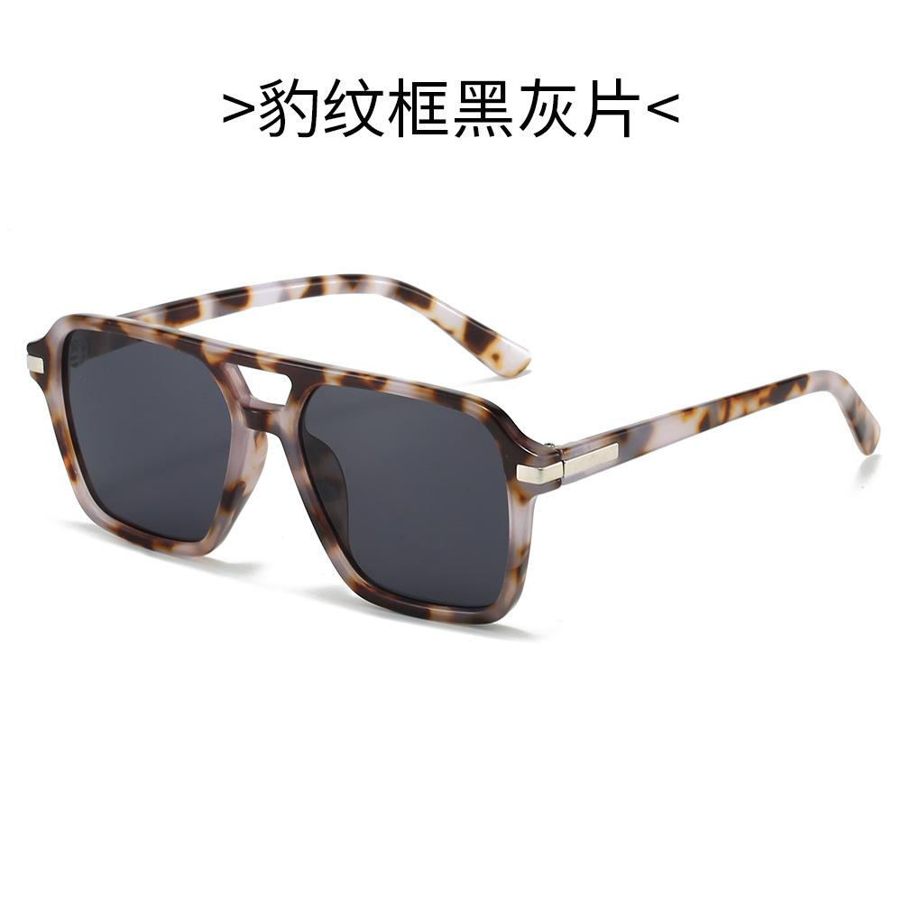 

New Retro Pilot Sunglasses For Women And Men Double Bridge Square Glasses Trendy Street Style Shades Fashionable Sun Glasses