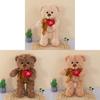 Bear Sweater Plush Toy Heart Meet Stuffed Animal Hug Birthday Decoration Gift