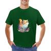 Adorable Kawaii Watercolor Cat T-shirt customs sports fans boys animal print clothing