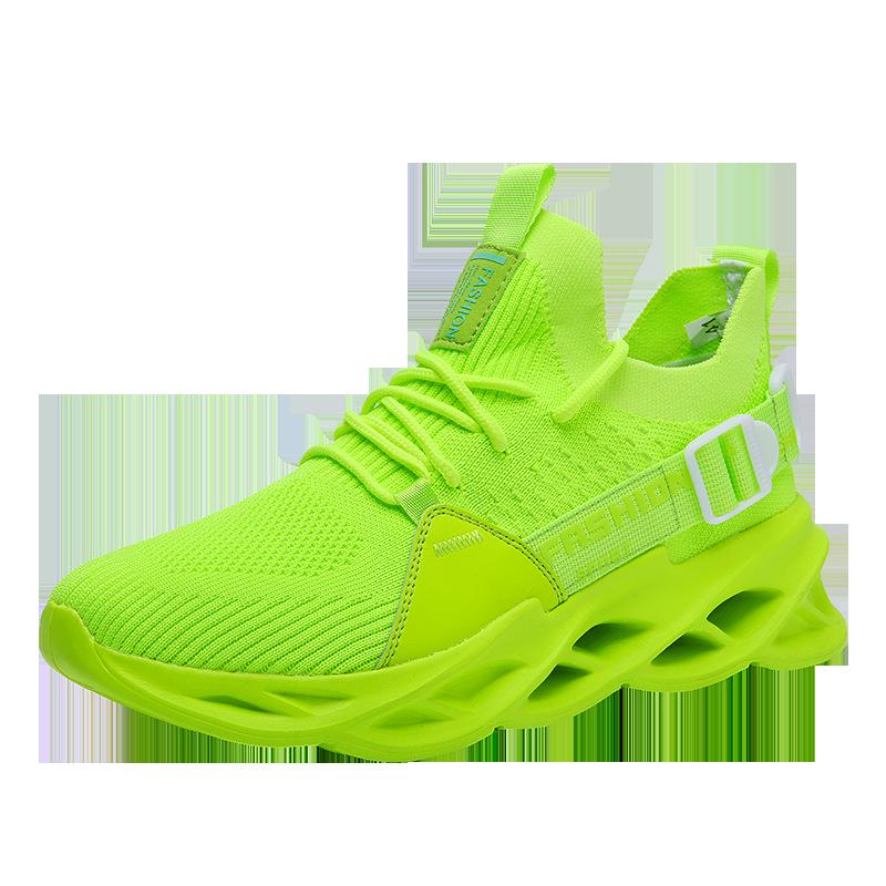 2025 Autumn Plus Size Men's Trendy Korean Style Flyknit Mesh Running Shoes