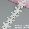 (1 yard) Tissu de dentelle à bordure en coton Sangle Décoration Rubans cadeau Amour bricolage