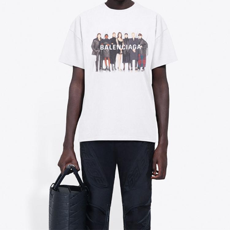 Balenciaga T Shirt Regular Fit Men's White 612966TIV479000