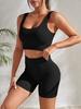 Bezešvá souprava na jógu Gymnastika s šortkami Crop Top Sexy podprsenka Dámské kalhoty 2dílná sada Běžecké oblečení na cvičení Fitness oblečení