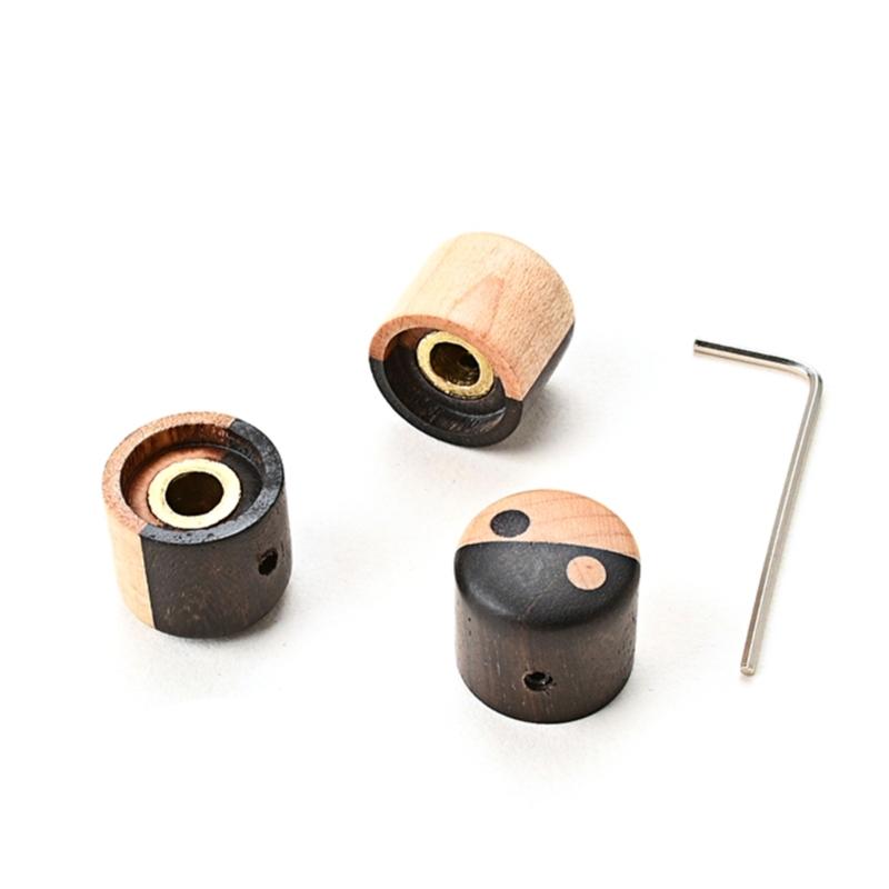 Wooden Volume Tone Control Knobs Electric Guitar Bass Knobs Potentiometer Cap Instrument Accessories Easy to Use