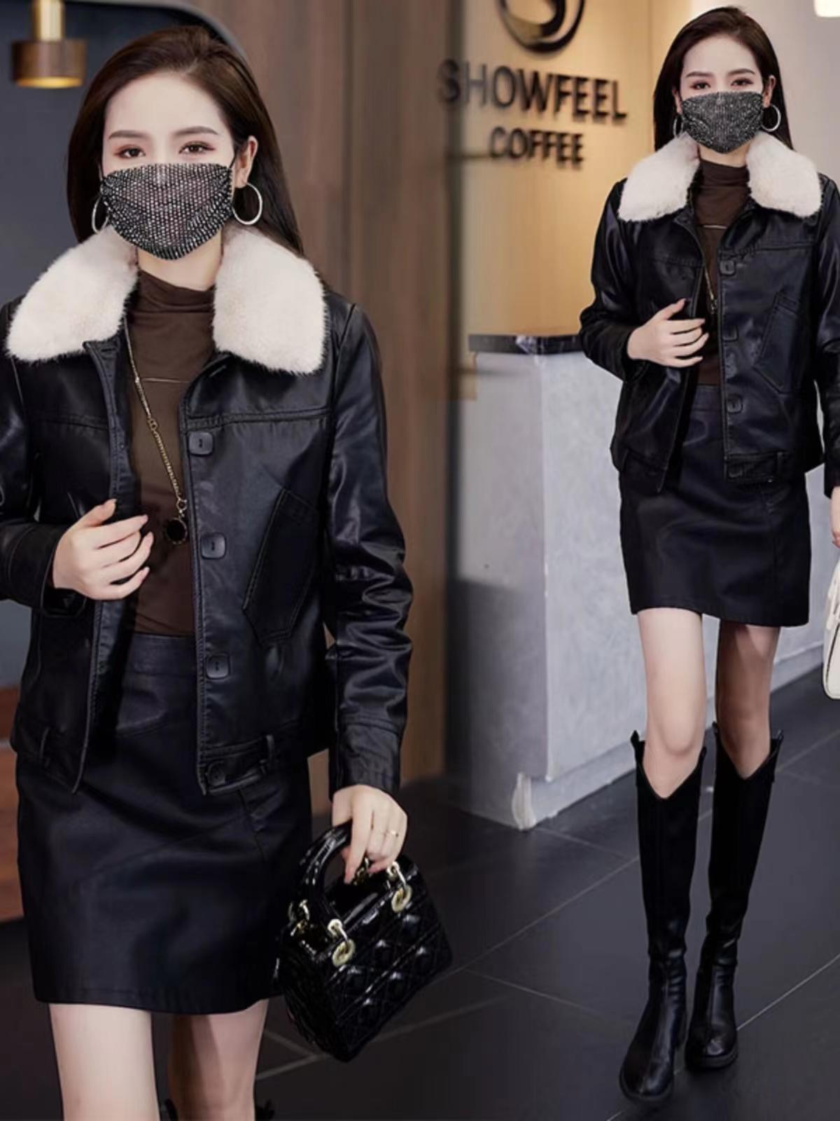 

Женские осенне-зимние новые модные повседневные куртки из бархата и хлопка, кожаные куртки, утолщенные короткие пальто 4XL