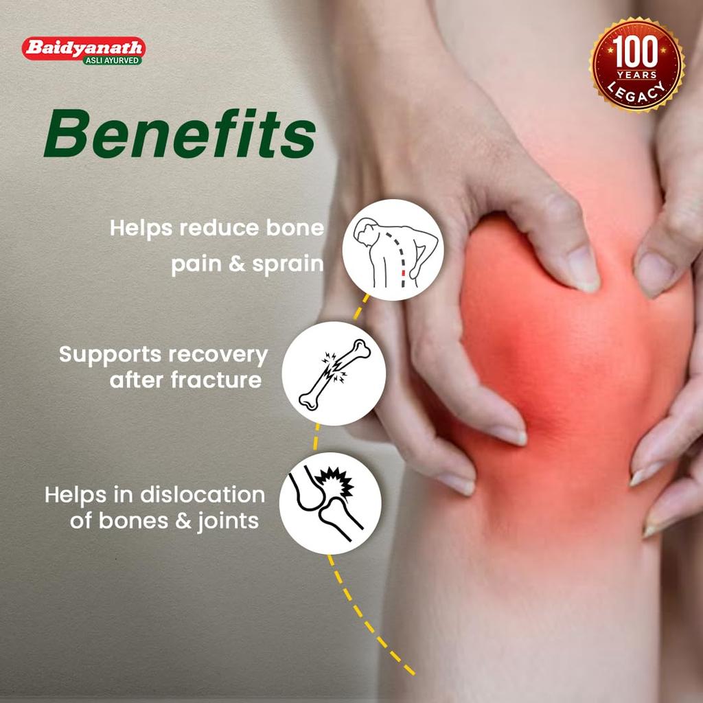 Baidyanath Lakshadi Guggulu Ayurvedic Tablets for Bone Strength Joint Support Fracture Recovery 80 Tablets