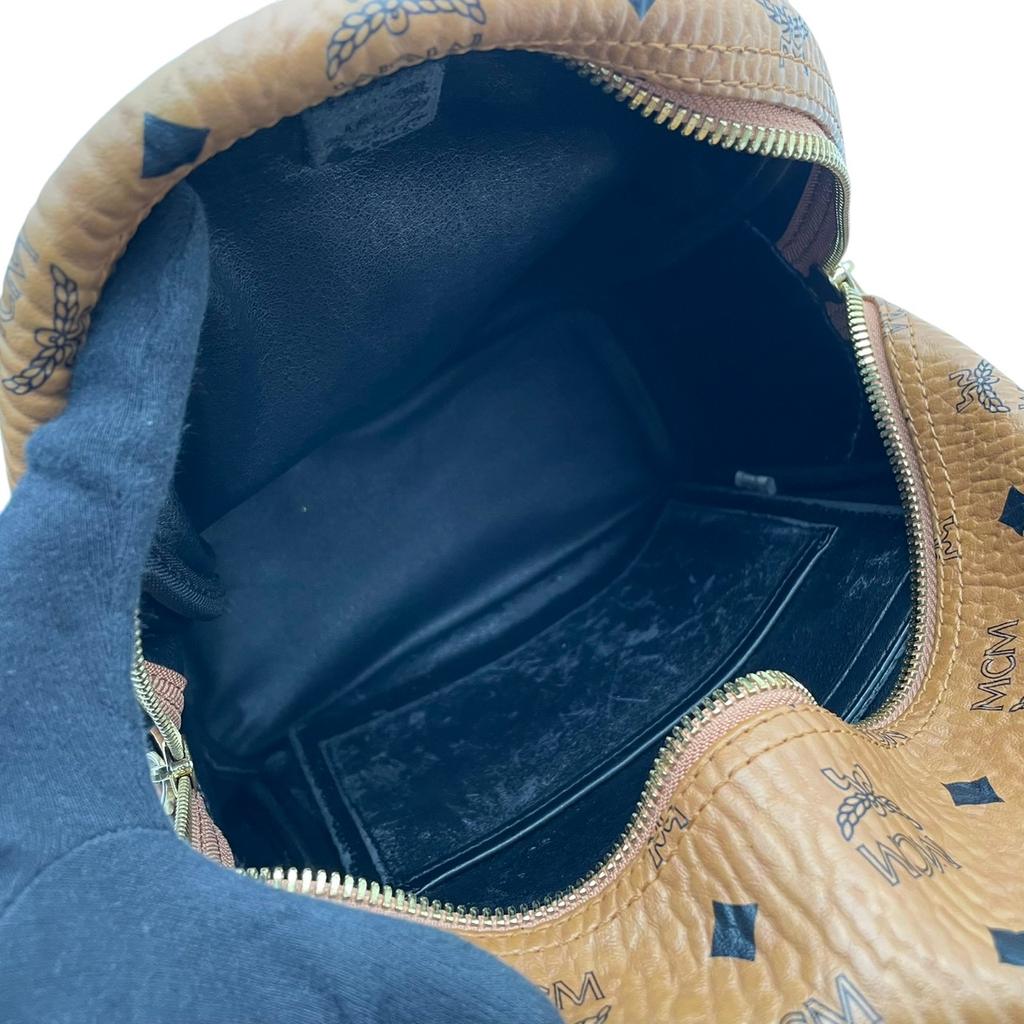 Used MCM Backpack Stark Stark BackpackBackpack Â· Daypack Camel Brown/black Coated Canvas/leather Unisex