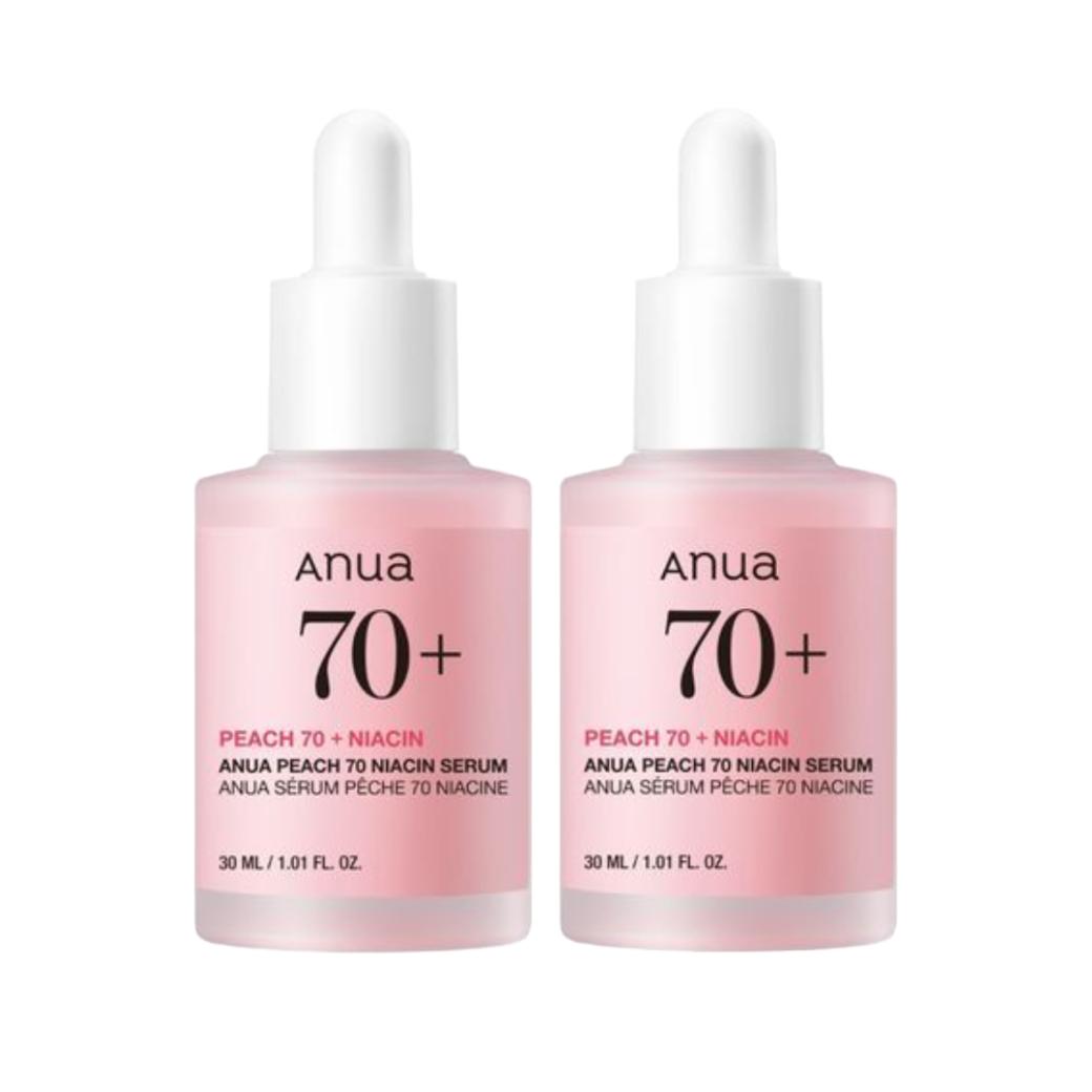 

ANUA Peach 70% Niacinamide Serum 30ml – “Buy 1 Get 1 Free” Brightening & Tone-Refining Duo