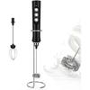 Rechargeable Milk Frother, 3-Speed, 2 Whisks for Cappuccino, Latte