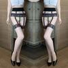 Women Vintage High Quality Open Crotch No Undressing Floral Pantyhose Stockings