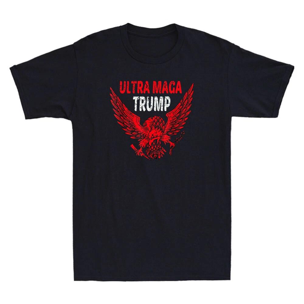 Men s and Women s T-shirts Ultra Maga Eagle Graphic The Maga King Patriot Funny Gift Vintage S