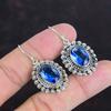 Faceted Tanzanite Quartz Earrings 925 Sterling Silver Earrings Handmade Original Gemstone Jewelry Wonderful Vintage Earring Engagement Gifts