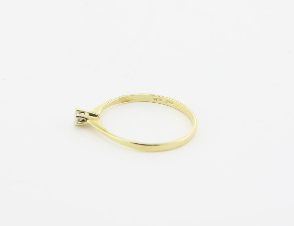 & you engagement ring gold 9 ct 375 diamonds 0,1 ct size 56 (17.8)