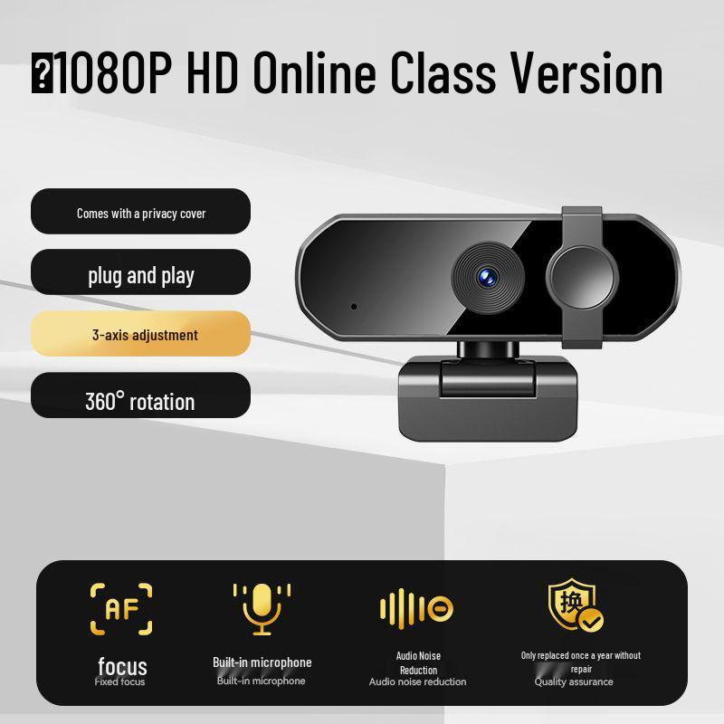 4K Streaming Webcam with Microphone for Online Classes & Meetings
