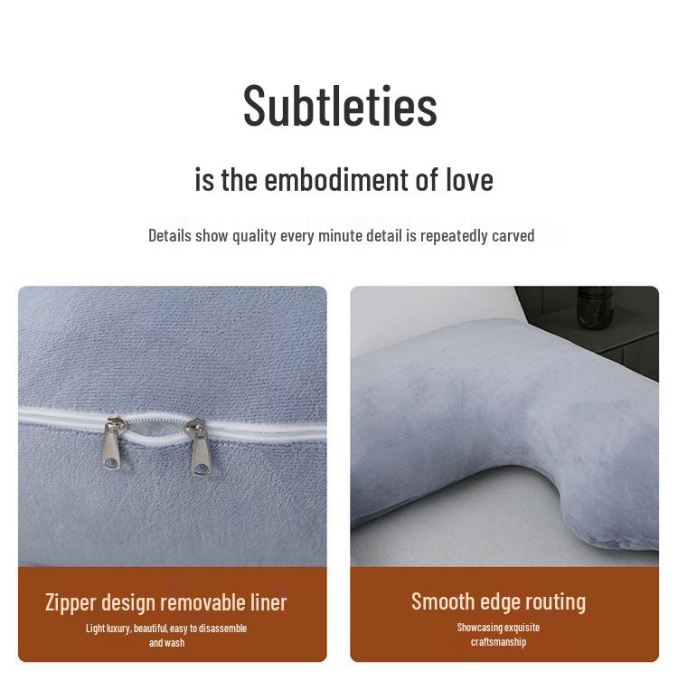 Wow Detachable G-shaped Pregnancy Pillow with Lumbar Support for Side Sleeping