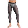Mens Mesh Leggings See Through Stretchy Pants Elastic Waistband Lightweight Athletic Running Gym Tights