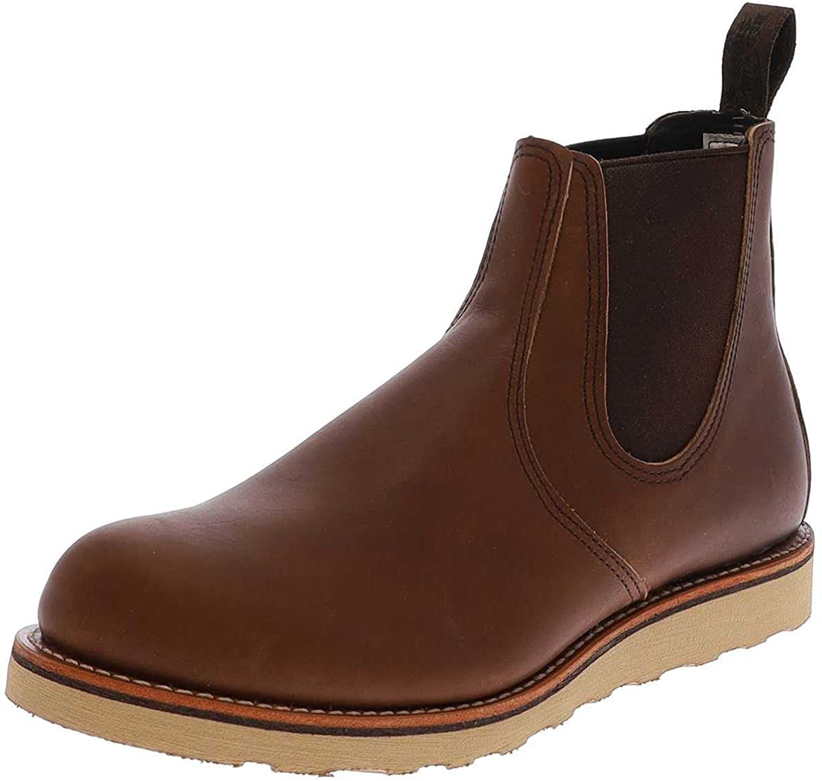 

Chelsea Boots Leather Short Boots Side Gore Classic Chelsea Amber Brown Stylish Casual Leather Shoes CLASSIC CHELSEA Amber US10 [Red Wing] Men s