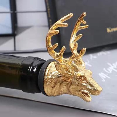 Wine Pourer Retro Deer Shape Zinc Alloy Wine Decanter Pour Spout