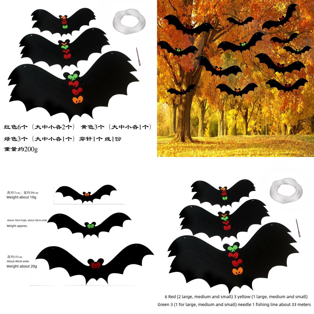Stylish Halloween Felt Bat Decorations For Spooky Bar Party And Festive Events