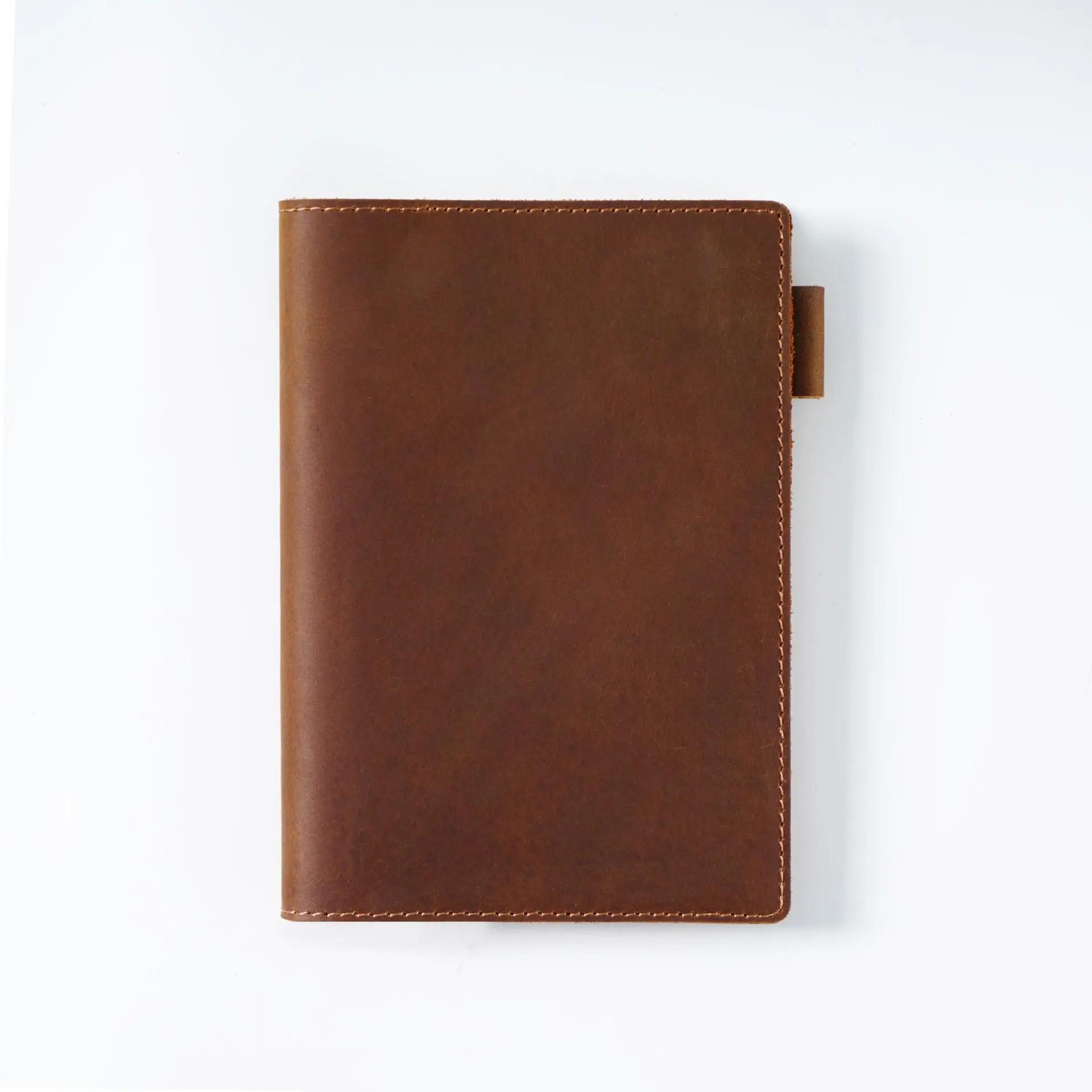 100% Genuine Leather Notebook Planner Book Cover A5 A6 Diary Original Retro Cowhide Journal Drawing Sketchbook Diary Cover Quality