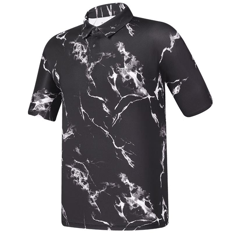 FILA Men s All-over Print Knit Short Sleeve Golf Polo Shirt XXL