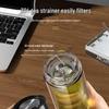 TOMIC Double-Layer Heat-Resistant Hammered Glass Cup