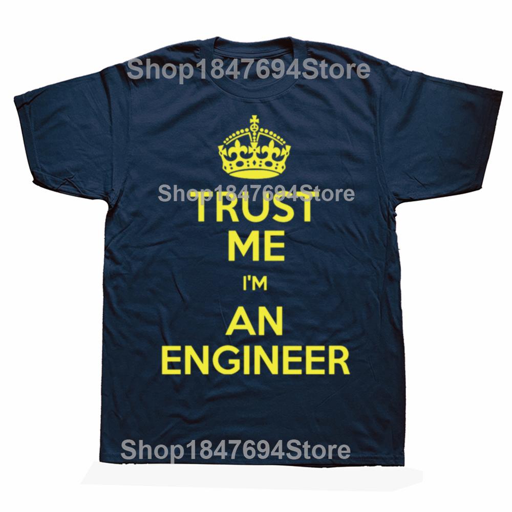 Funny Programmer Trust Me I Am An Engineer 100% Cotton T-shirts Men Fashion Casual Tshirt Loose Oversized Streetwear T Shirt