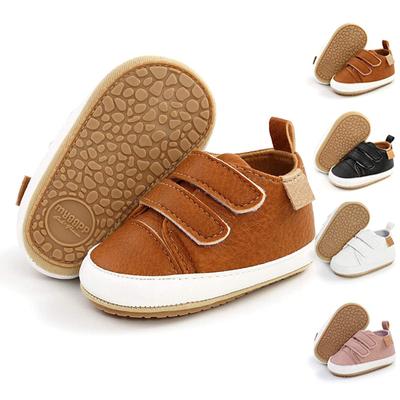 Infant Baby Girls Boys Walkers Shoes  Leather Soft Anti-Slip Rubber Sole