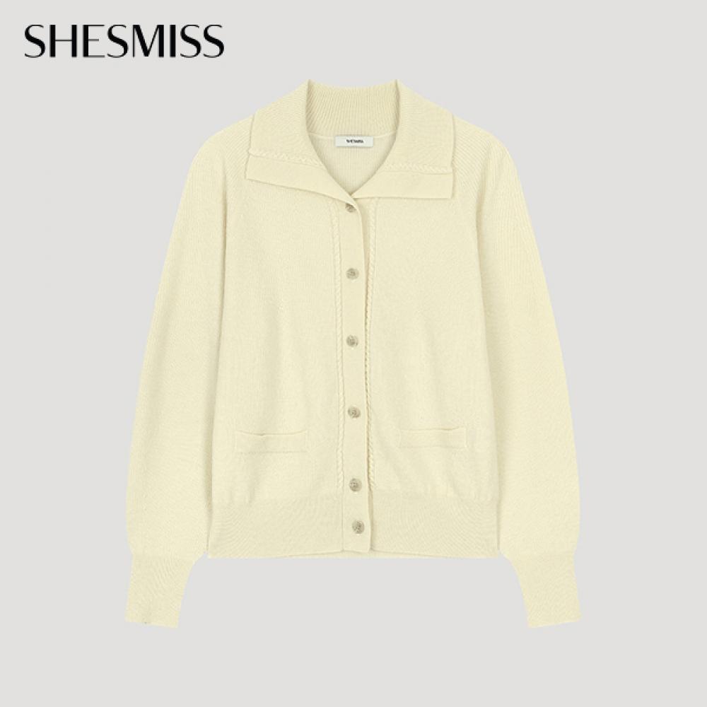 

She S miSS шерстяной кардиган с воротником SSkcdo31040 Ot oatmeal/55
