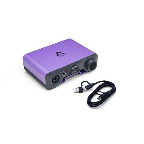 Apogee BOOM USB Audio Interface, 2-in, 3-out (Headphone 0 Ohm Output), Compatible with Mac & Windows, 24-bit/192kHz with Hardware DSP, USB Type-C, Ide