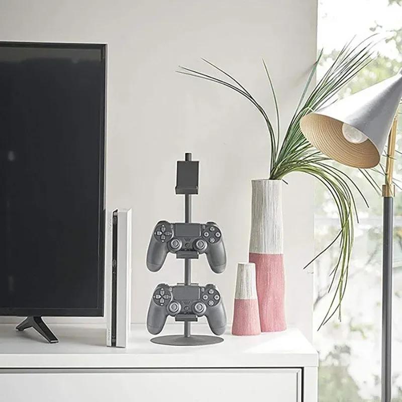 Adjustable Controller Storage Rack 3/4 Layers Gaming Headset Hanger Desktop Organizer with Non-slip Gasket And Stable Base