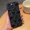 Black Rose for Apple 16/15promax Mobile Phone Case Iphone14/13/12/11 Soft Silicone 17