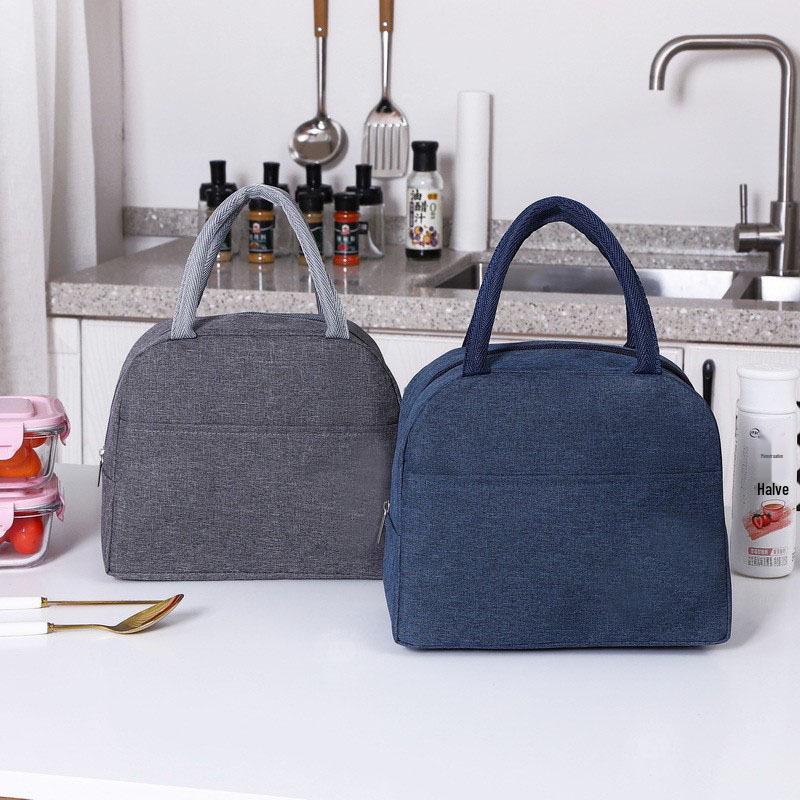 Large Capacity Oxford Cloth Insulated Lunch Bag for Students and Bento
