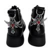 [HF]New 1Pc Titanium Steel Shoe Chain Metal Entagram Pendant Women Shoes Decoration Accessories Boots Shoe Party Diy Jewelry