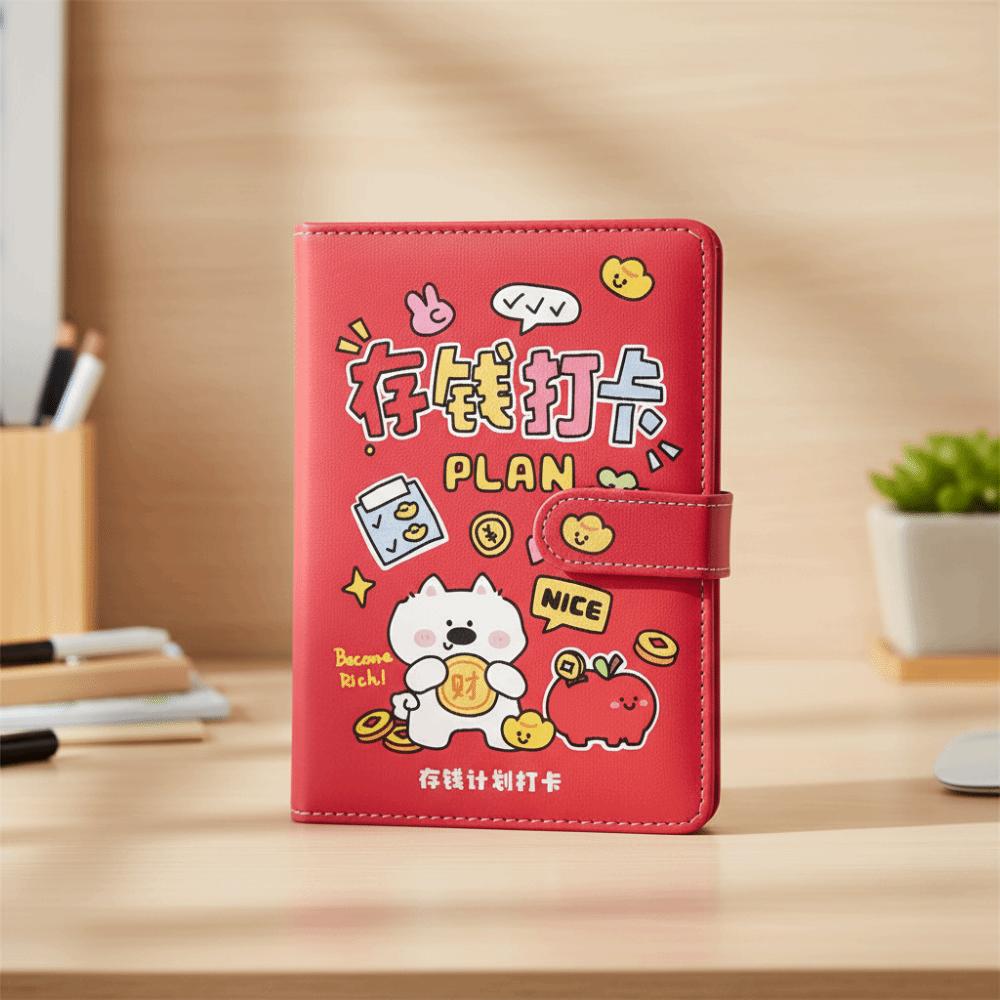 Handbook Saving Money Binder Wallet Storage Account Book Detachable Budget Binder with Lock Family