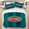 Set di tre pezzi con logo vibrante dei Detroit Pistons(1 * copripiumino + 2 * federa, senza nucleo) Copripiumino e federa morbidi e confortevoli
