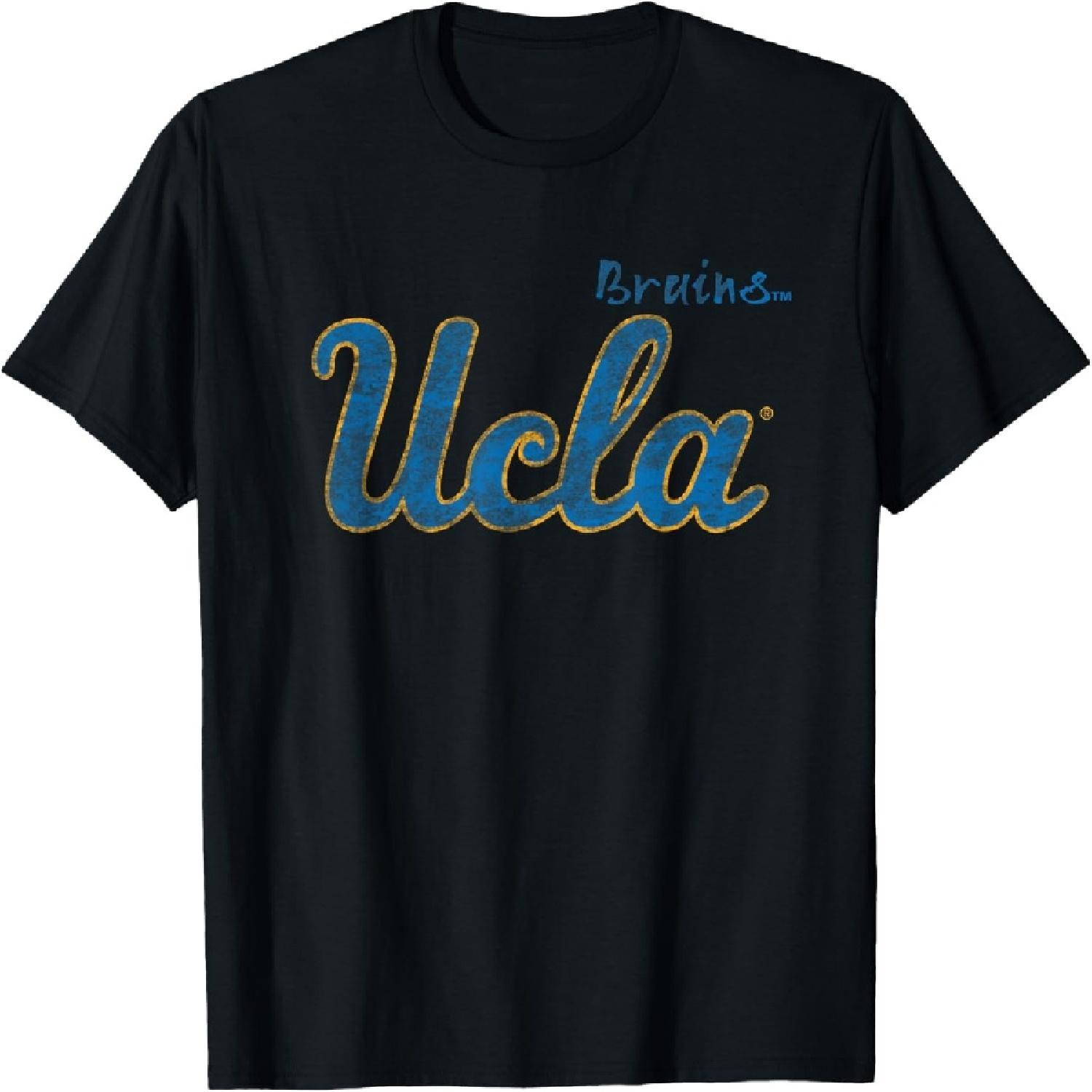 Винтажная ретро черная футболка UCLA Bruins XXXXXL разноцветный