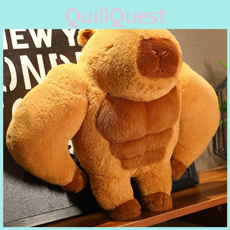 Adorable Muscle Capybara Plush Toy Soft Cuddly Pillow For Birthdays And Gifts