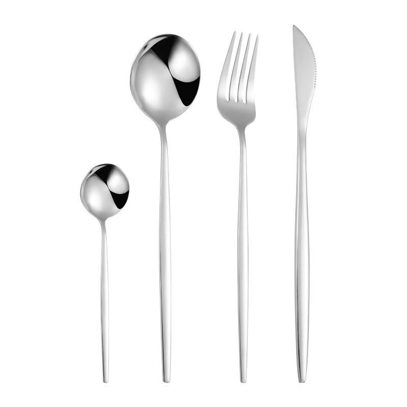 European High-Value Stainless Steel Tableware Set: Portuguese Knife, Fork, and Spoon for Hotels and Western Dining