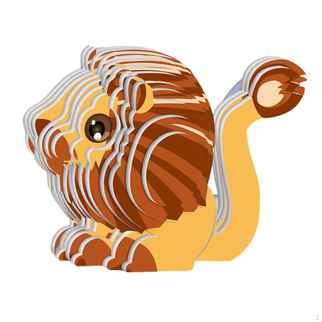 3D Paper Craft Puzzle Brain Teasers Educational Shape Matching DIY Kits for Child