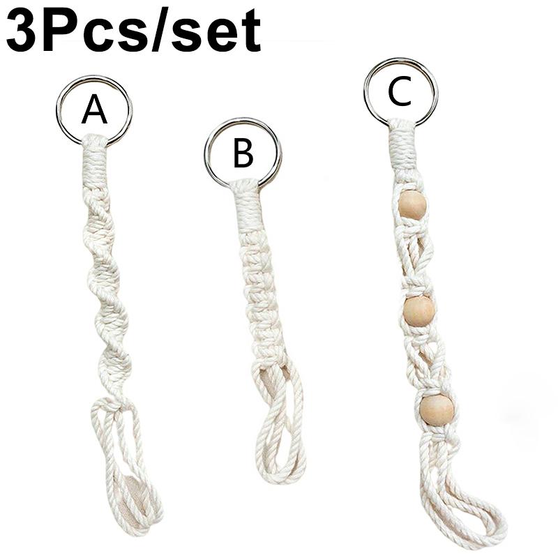 

3 шт./компл. Корзина Соединяемые Подвесные Удлинители Макраме Растение Прочная Веревка С Кольцом Ручной Работы