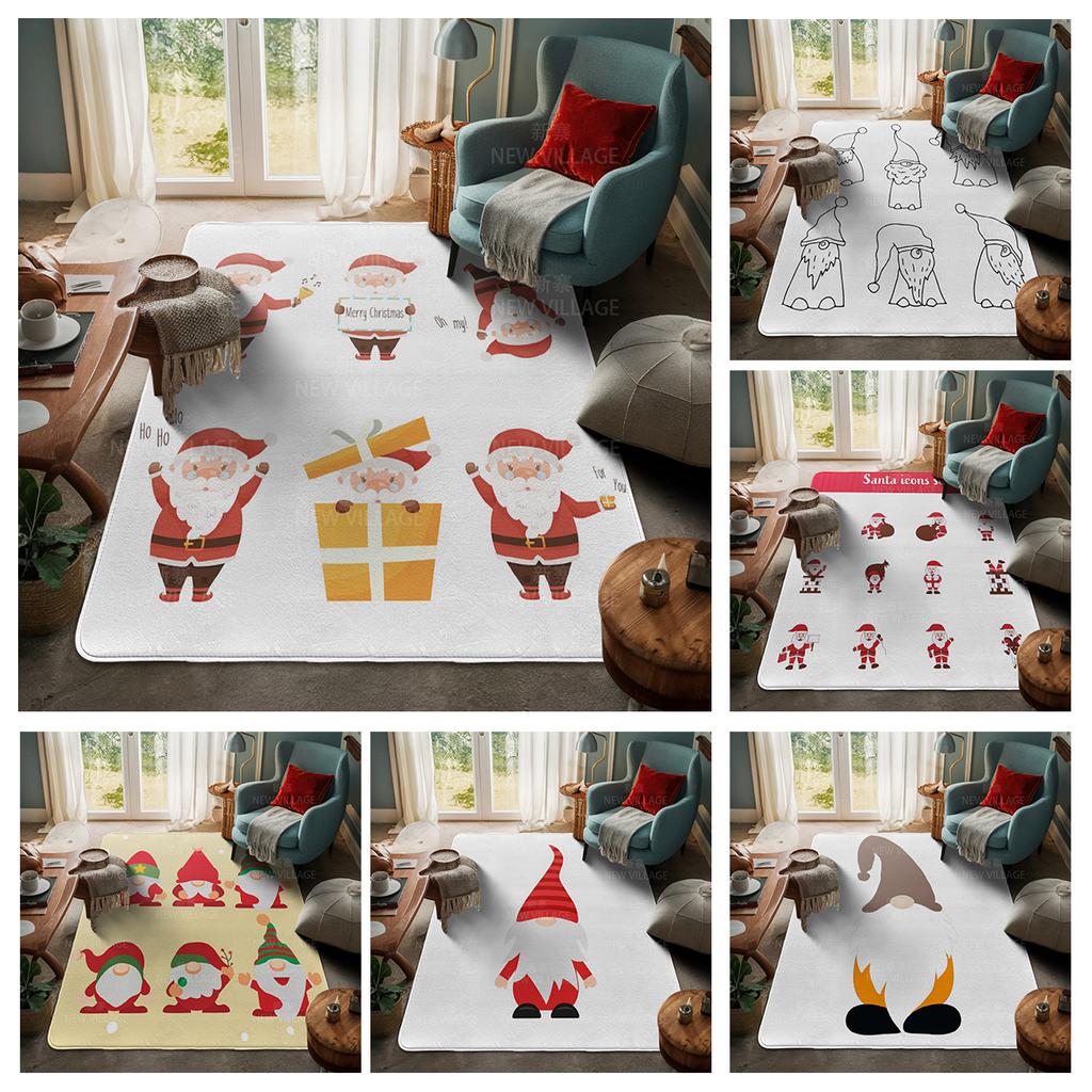 House Entrance Carpet Home Door Mat Living Room Bath Foot Bathroom Non-slip Water Absorption Rugs Bath Merry Christmas Winter