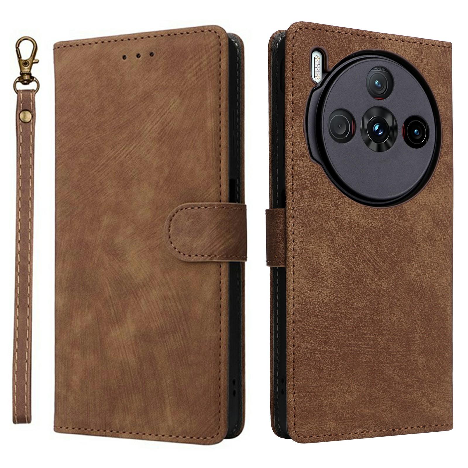 

For ZTE nubia Z60S Pro 5G Wallet Case RFID Blocking PU Leather Cover Stand View E