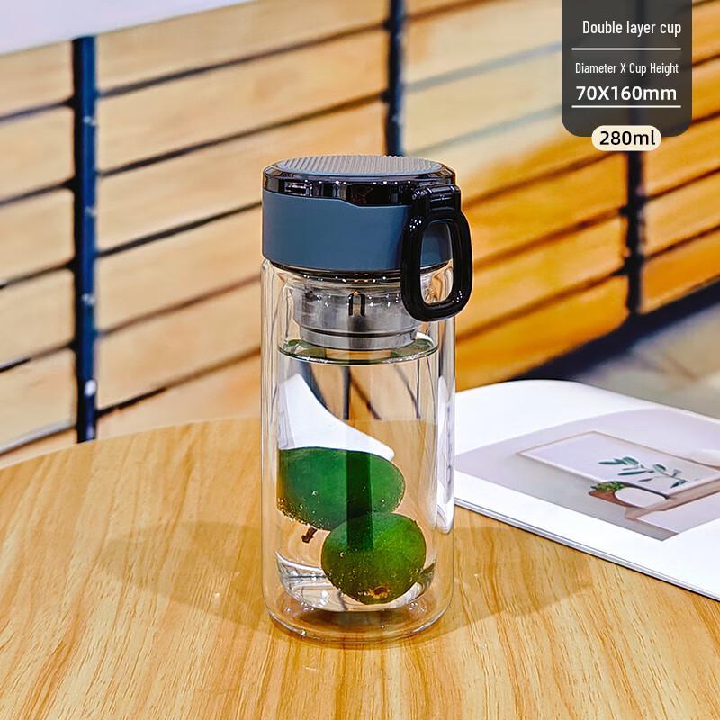 Dilebell Light Luxury High Borosilicate Double-Wall Glass Tea Cup