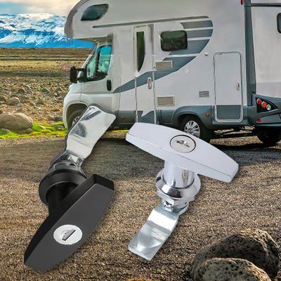 Universelles Wohnmobil T-Griff Türschloss mit 2 Schlüsseln Camper Türriegel Kappenverschluss Ladeflächenabdeckung Topper Wohnmobil Hülle Verriegelung für Wohnmobil Wohnwagen LKW