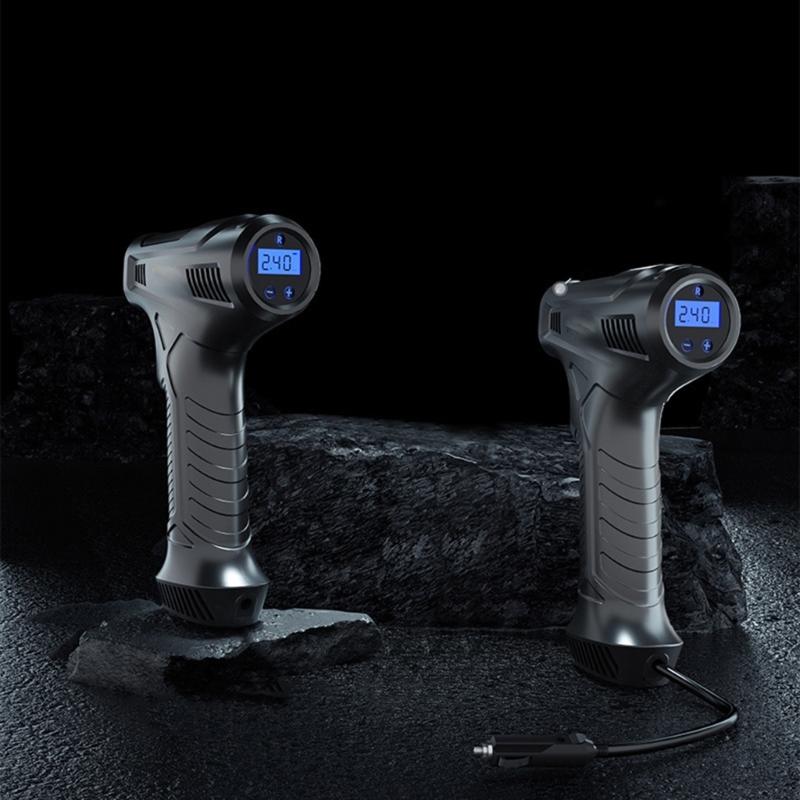 Car Air Compressor Universal Tire Inflator for Motorcycle Bicycles Balls Cordless/Wired Digital Air Pump with LED Light