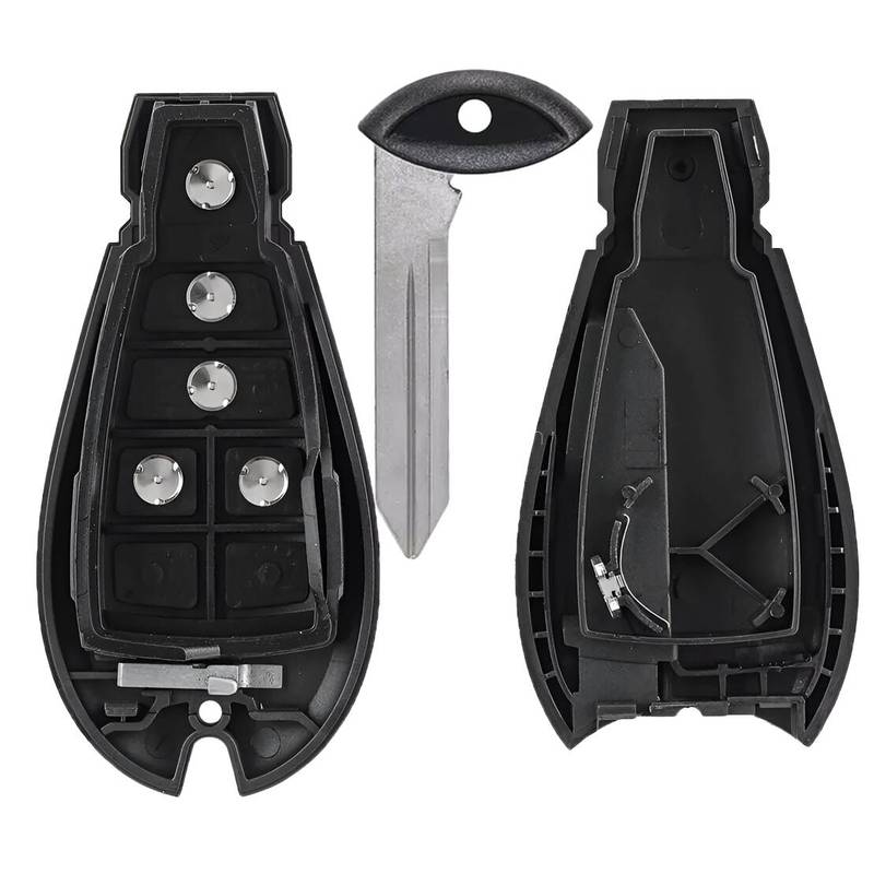 Remote 4+1 Button Car Key Cover Fob Holder Shell Case Housing Fit for Dodge Ram 1500 2500 3500 Jeep Cherokee 2013 2014 2015-